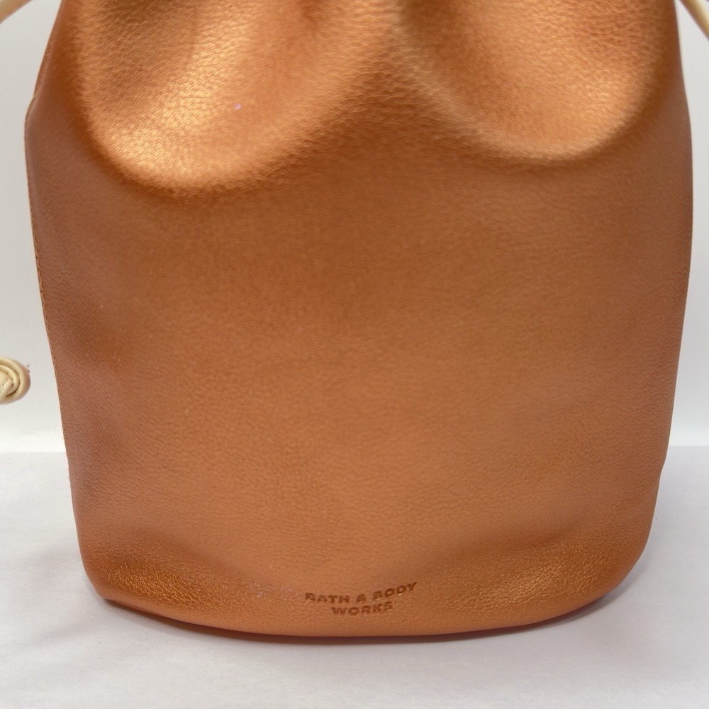 Bath Body Bath metallic penny copper color with Tan Drawstring Bag - Picture 3 of 16